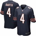 Mens Nike Chicago Bears #4 Connor Barth Game Navy Blue Team Color NFL Jersey