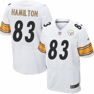 Mens Nike Pittsburgh Steelers #83 Cobi Hamilton Elite White NFL Jersey