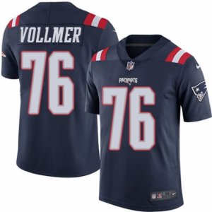 Youth Nike New England Patriots #76 Sebastian Vollmer Limited Navy Blue Rush NFL Jersey