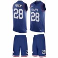 Mens Nike New York Giants #28 Paul Perkins Limited Royal Blue Tank Top Suit NFL Jersey