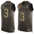 Men's Nike Cleveland Browns #3 Cody Parkey Limited Green Salute to Service Tank Top NFL Jersey