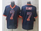 Nike Denver Broncos #7 Elway Blue Jerseys(Drift Fashion Elite)