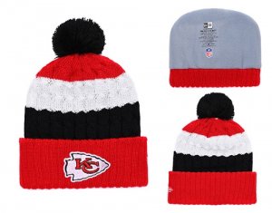 Chiefs Fresh Logo Red Cuffed Pom Knit Hat YD