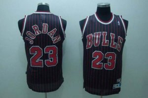 nba fans chicago bulls #23 jordan swingman black(red strip)