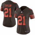 Women's Nike Cleveland Browns #21 Jamar Taylor Limited Brown Rush NFL Jersey