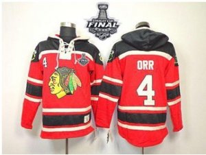 nhl chicago blackhawks #4 orr red[pullover hooded sweatshirt][2013 stanley cup]