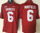 NCAA Oklahoma Sooners #6 Mayfield red jerseys