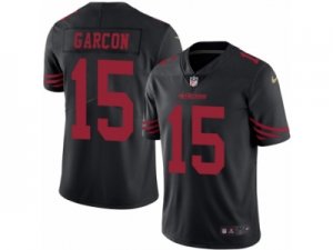 Mens Nike San Francisco 49ers #15 Pierre Garcon Limited Black Rush NFL Jersey