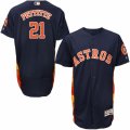 Men's Majestic Houston Astros #21 Andy Pettitte Navy Blue Flexbase Authentic Collection MLB Jersey