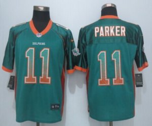 Nike Miami Dolphins #11 DeVante Parker genn jerseys(Drift Fashion Elite)