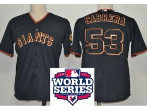 2012 world series mlb san francisco giants #53 cabrera black