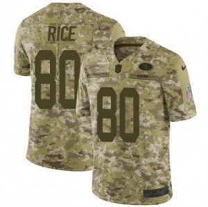 Mens Nike San Francisco 49ers #80 Jerry Rice Limited Camo 2018 Salute to Service NFL Jersey