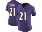 Women Nike Baltimore Ravens #21 Lardarius Webb Vapor Untouchable Limited Purple Team Color NFL Jersey