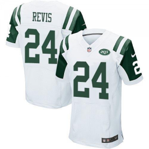 Nike New York Jets #24 Darrelle Revis White jerseys(Elite)