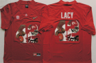 Alabama Crimson Tide 42 Eddie Lacy Red With Silver Logo Portrait Number College Jersey