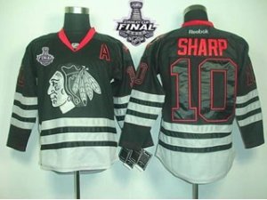 nhl jerseys nhl chicago blackhawks #10 sharp black ice[2013 stanley cup][patch A]