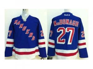 nhl jerseys new york rangers #27 mcdonagh blue[2014 new stadium]