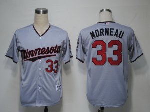 MLB Minnesota Twins #33 Morneau Grey