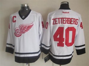 NHL Detroit Red Wings #40 Henrik Zetterberg black-white jerseys