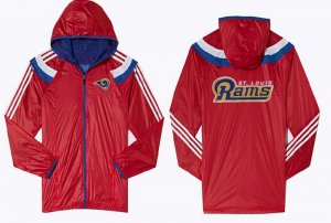 NFL St. Louis Rams dust coat trench coat windbreaker 16