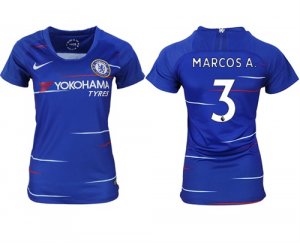 2018-19 Chelsea 3 MARCOS A. Home Women Soccer Jersey