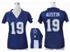 Nike Women Dallas cowboys #19 Miles Austin blue jerseys[draft him ii top]