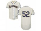 Mens Majestic Seattle Mariners #52 Carlos Ruiz Cream Flexbase Authentic Collection MLB Jersey