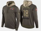 Nike Blackhawks 18 Denis Savard Retired Olive Salute To Service Pullover Hoodie