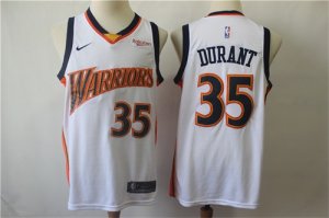 Warriors #35 Kevin Durant White Nike Swingman Jersey
