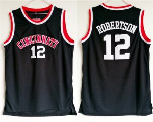 Cincinnati Royals #12 Oscar Robertson Black College Basketball Jersey