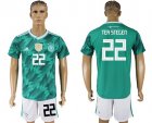 Germany 22 TER STEGEN Away 2018 FIFA World Cup Soccer Jersey