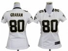 Nike Women New Orleans Saints #80 Jimmy Graham White Jerseys