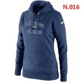 Women NEW San Diego Charger Heart & Soul Pullover Hoodie Blue