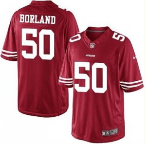 San Francisco 49ers Jersey #50 Chris Borland red limited Jerseys