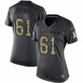 Women's Nike Los Angeles Rams #61 Tim Barnes Limited Black 2016 Salute to Service NFL Jersey