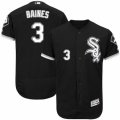 Men's Majestic Chicago White Sox #3 Harold Baines Black Flexbase Authentic Collection MLB Jersey