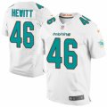 Mens Nike Miami Dolphins #46 Neville Hewitt Elite White NFL Jersey