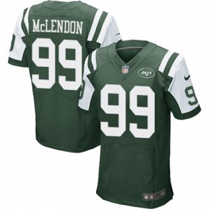 Mens Nike New York Jets #99 Steve McLendon Elite Green Team Color NFL Jersey