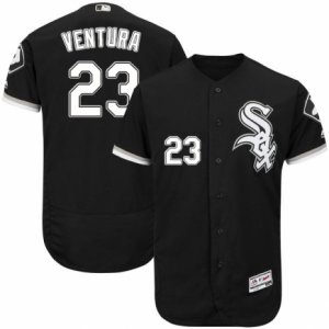 Men\'s Majestic Chicago White Sox #23 Robin Ventura Black Flexbase Authentic Collection MLB Jersey