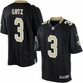 Men's Nike New Orleans Saints #3 Will Lutz Limited Black Team Color NFL Jersey