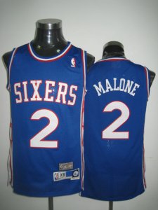 nba philadelphia 76ers #2 malone Swingman blue