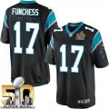 Youth Nike Panthers #17 Devin Funchess Black Team Color Super Bowl 50 Stitched Jersey
