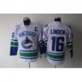 youth nhl vancouver canucks #16 linden white[c patch]