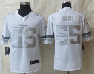 Nike NFL Minnesota Vikings #55 Anthony Barr Platinum White Jerseys(Game)