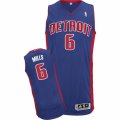 Mens Adidas Detroit Pistons #6 Terry Mills Authentic Royal Blue Road NBA Jersey