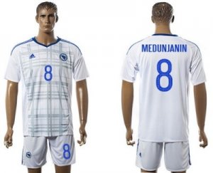 Bosnia Herzegovina #8 Medunjanin Away Soccer Country Jersey