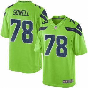 Youth Nike Seattle Seahawks #78 Bradley Sowell Limited Green Rush NFL Jersey