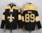 Nike New Orleans Saints #89 Josh Hill Black Player Pullover Hoodie