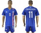 Iceland #11 Finnbogason Home Soccer Country Jersey