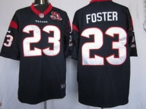 Nike NFL Houston Texans #23 Arian Foster Blue Jerseys W 10th Patch(Game)